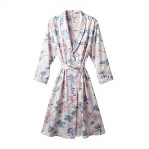 Le Boudoir Pastel Floral Robe Women's Vintage Large